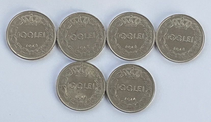 Lot monede 100 lei/1943 si 1944