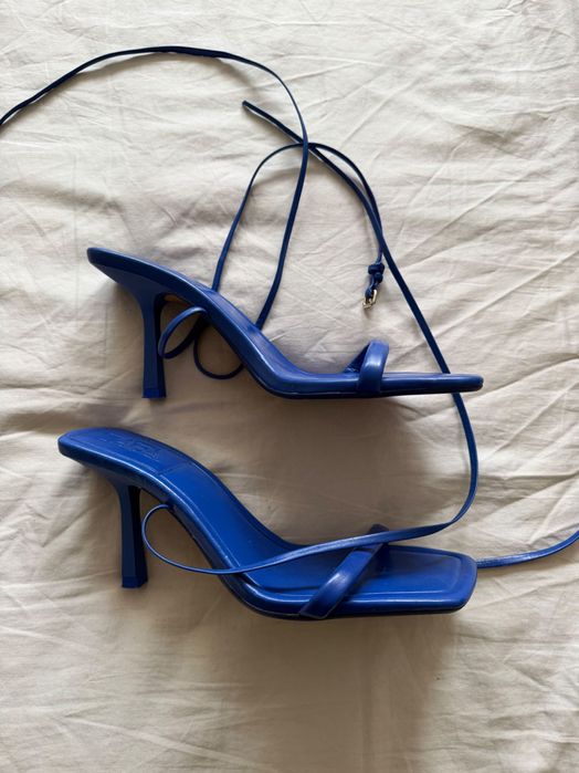 Сини Сандали Зара с Каишки