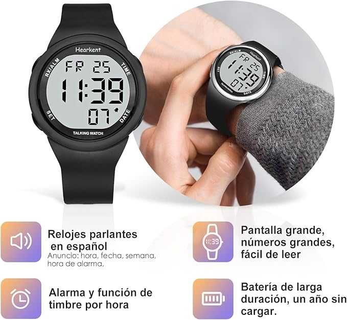 Ceas vorbitor atomic pt persoane cu deficiențe de vedere/seniori,nou