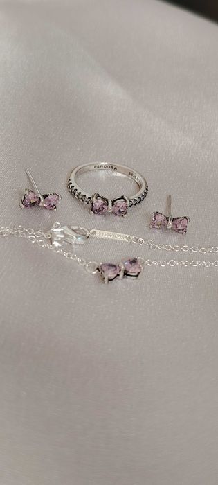 Set Nou Pandora Moments Fundiță Roz Silver S925 Ale