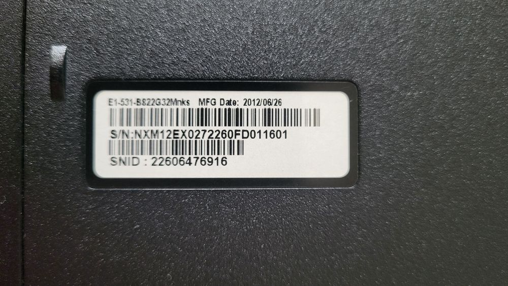 Laptop Acer Aspire E1-531 – Windows 11