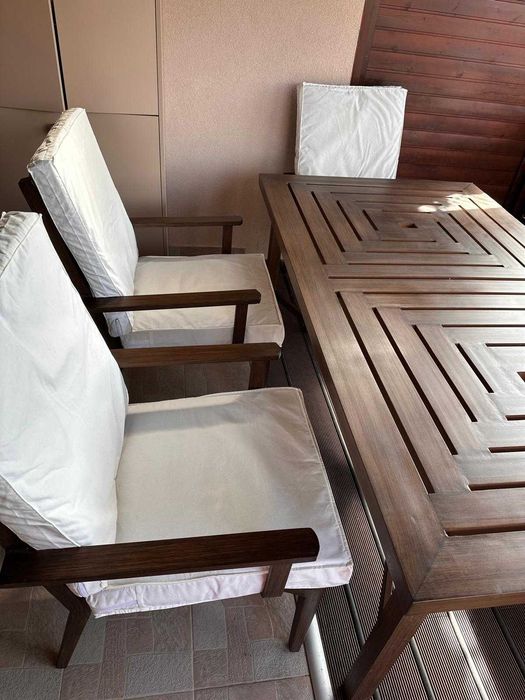 Set terasa - Masa generoasa si 6 scaune super confortabile