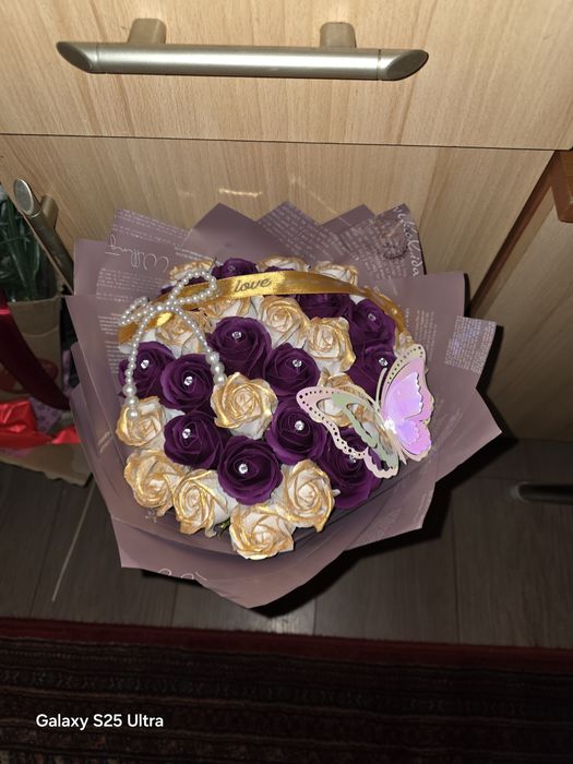 Buchet trandafiri din săpun