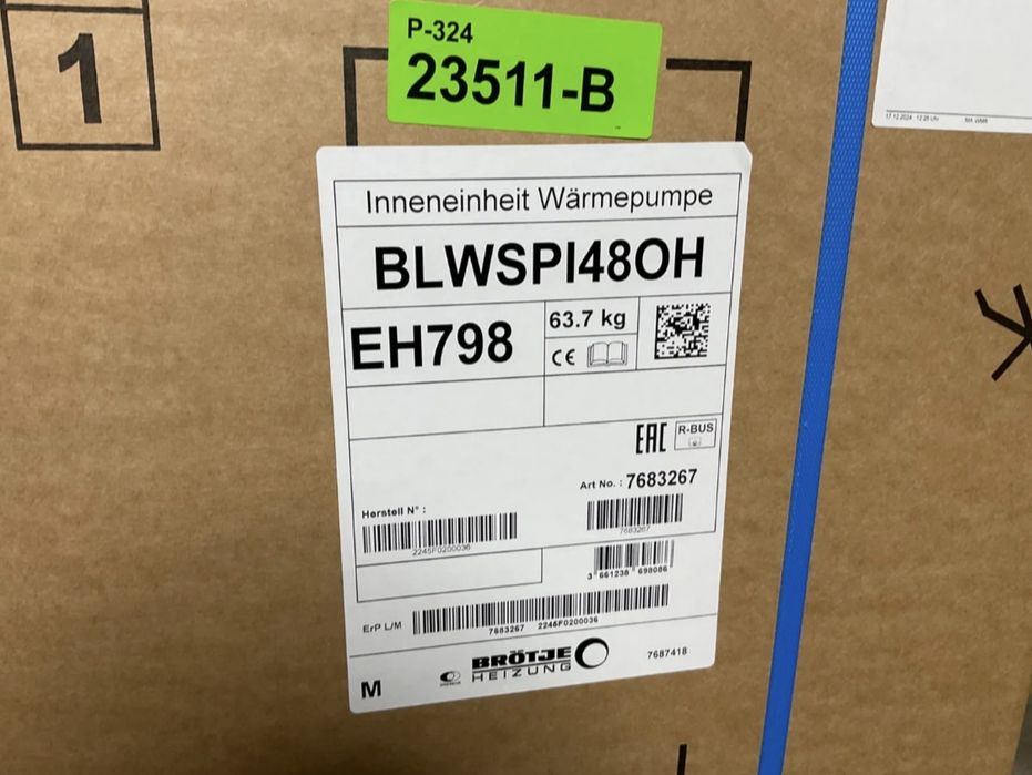 Нова термопомпа Brötje BLW Split 8 kW – пълен комплект (вътрешно + външно тял