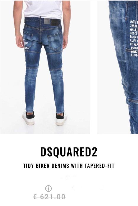 Dsquared2 blugi Tidy Biker Jean 52 italy, sau XL, retail 625 euro
