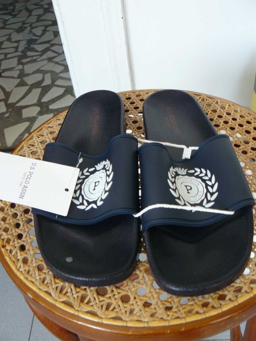 Slapi/Papuci Plaja U.S. POLO ASSN NAVY Pt. Barbati,Originali,Noi Nr 44