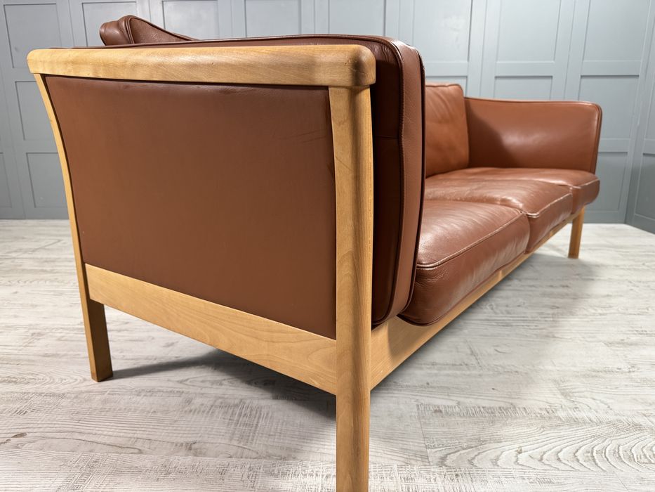 Датски диван 3-ка естествена кожа Д990