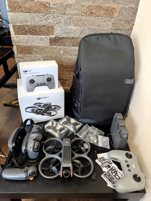 DJI Avata 2 Fly More Combo – Пълен комплект с DJI FPV Remote Controller 3 и оригинална раница