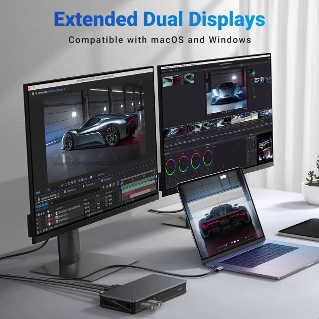 Docking Station Universal UGREEN Revodok Pro 209 Dual Display 9-in-1 Revodok USB C