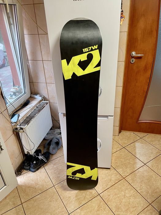 Placa snowboard 157 cm k2 wide cu legaturi