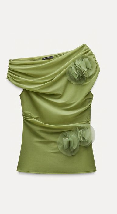 Top Zara aplicații floare XXS/XS nou