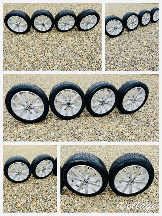 Vând Jante Originale Vw 5x112 cu cauciucuri noi 225/45/17 (94V)