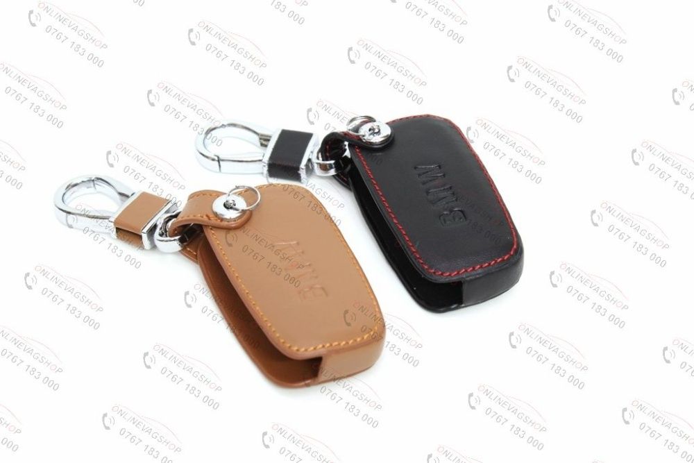 Husa BMW piele pentru cheie seria 1,3,5,6,7, E90 E92 E93 SMART