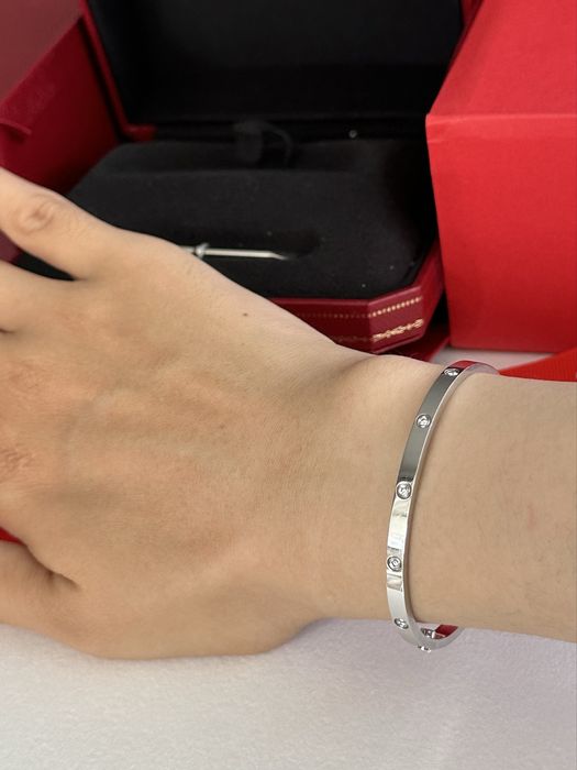 Браслет Cartier полностью в бриллиантах 100% платина
