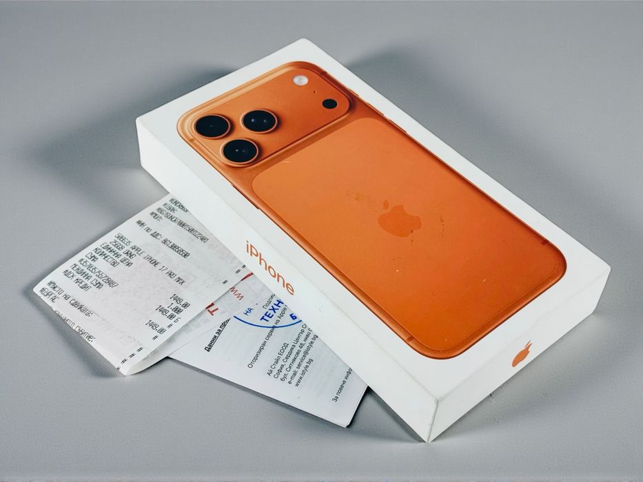 НОВ! Apple iPhone 17 Pro Max 256GB Cosmic Orange 2г. Гаранция!