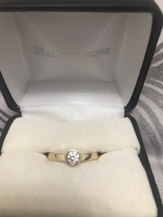 Inel aur  14 k dama cu piatra