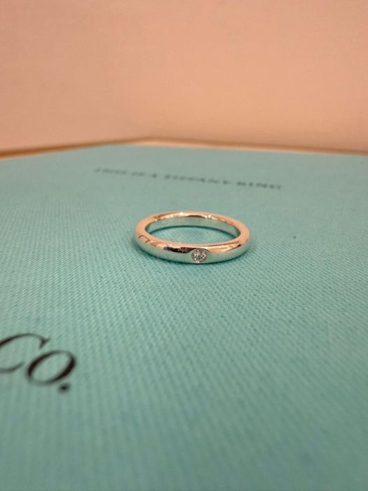 Кольцо Tiffany Co серебро с бриллиантом