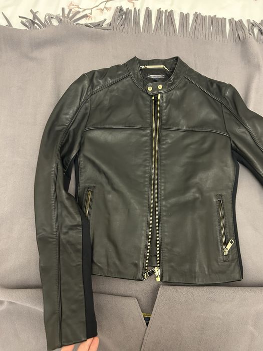 Кожанная куртка женская XS