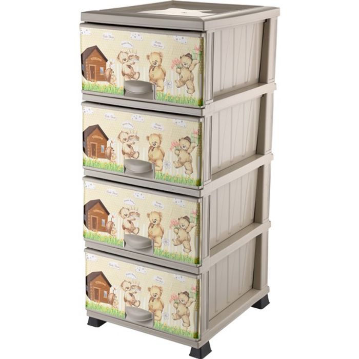 Шкаф пласмасов с 4 чекмеджета