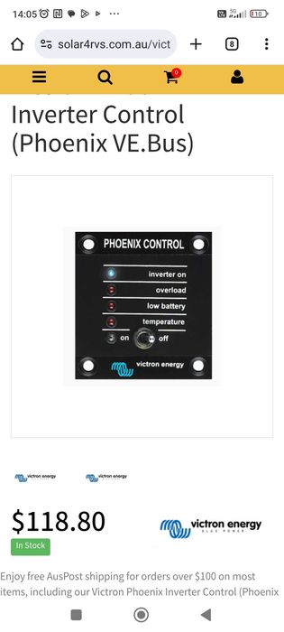 Инвертор Victron phoenix compact 1200w 12/220v