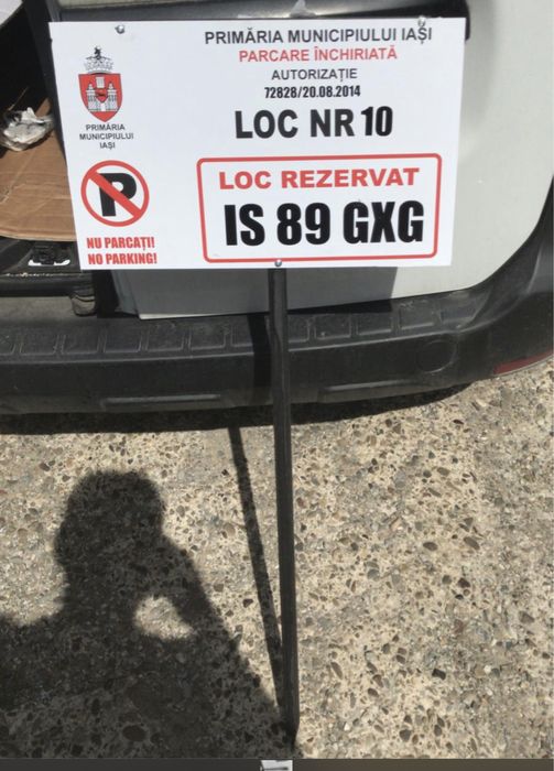 Placuta Parcare Inchiriata / Privata din Alucobond (Aluminiu)