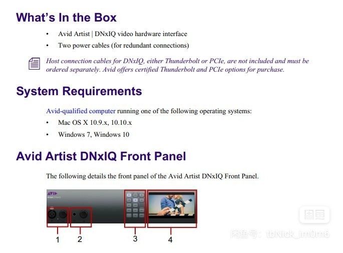 Avid Artist DNxIQ，BMD