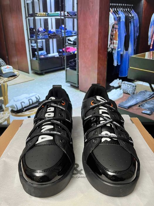 [ULTIMA MĂRIME DISPONIBILĂ: 43] Adidasi/sneakers talpa low/pantofi casual-elegant barbati Dolce & Gabbana Portofino Leather D&G