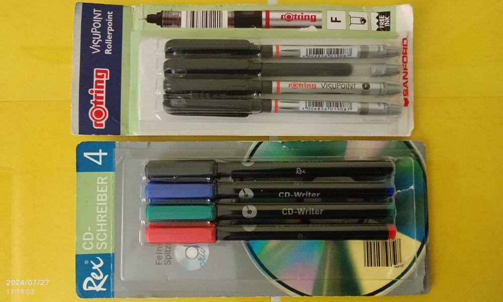 Carioci / rolere / marckere pt scris pe cd și plastic