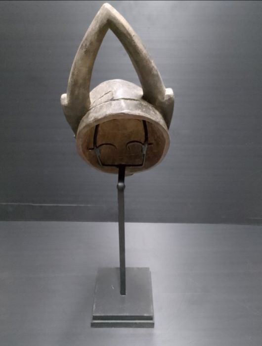 БАУЛЕ Племенна африканска маска , африканско изкуство антикварна стой