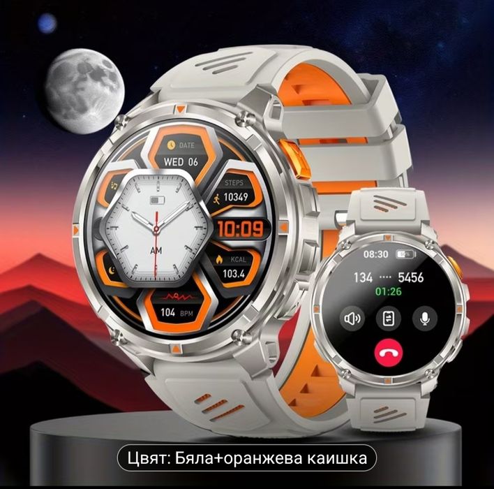 Смарт часовник 1.7 инча HD тъчскрийн 1100mah батерия много функции