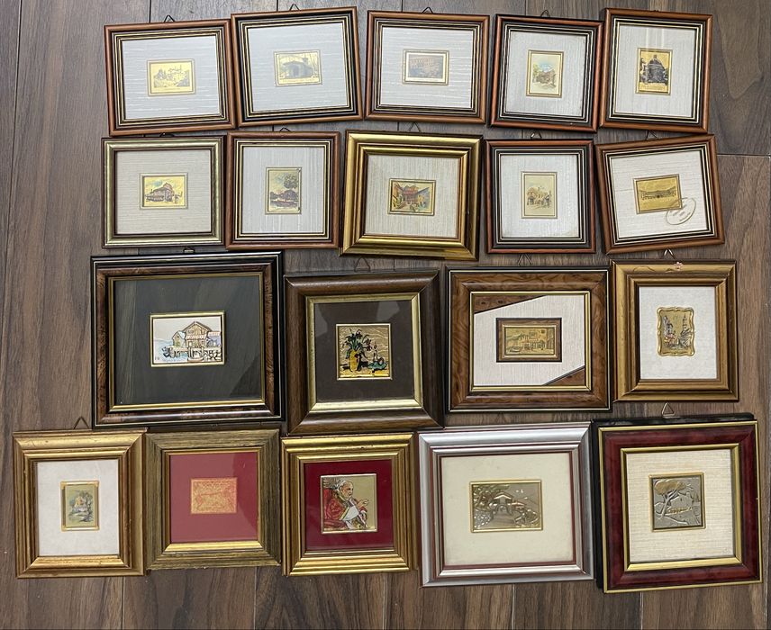 Tablouri cu foita de aur si argint