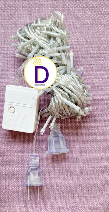 Гирлянда нить белая 10, 50 метров