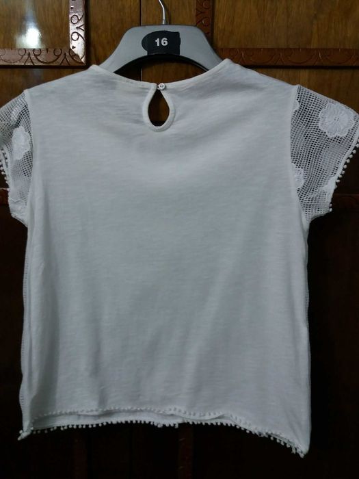 Bluza alba Zara Girls 140 9/10 ani