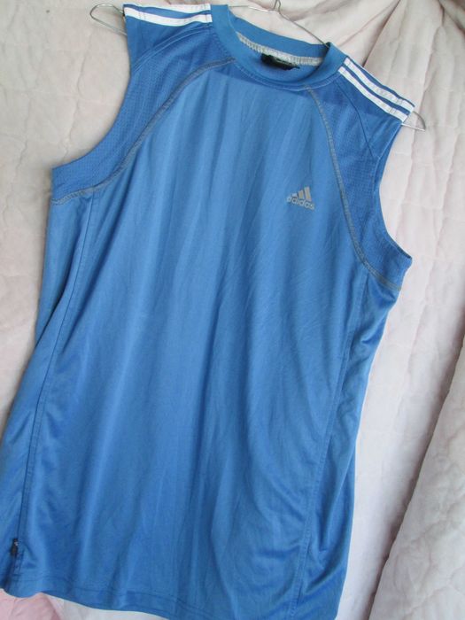tricou albastru Adidas S