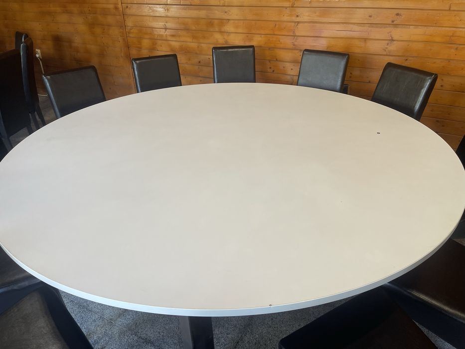 Mese restaurant rotunde, lemn masiv