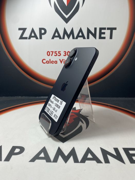 ZAP AMANET Vitan - iPhone 16 - 128GB - Black - 100% baterie