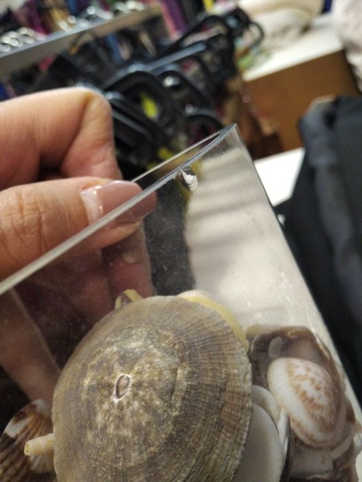 Стеклянная ваза прямоугольная