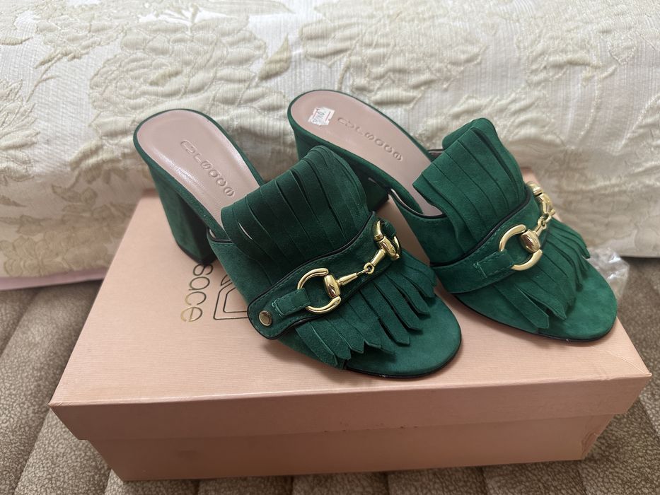 Красивые мюли на каблуках