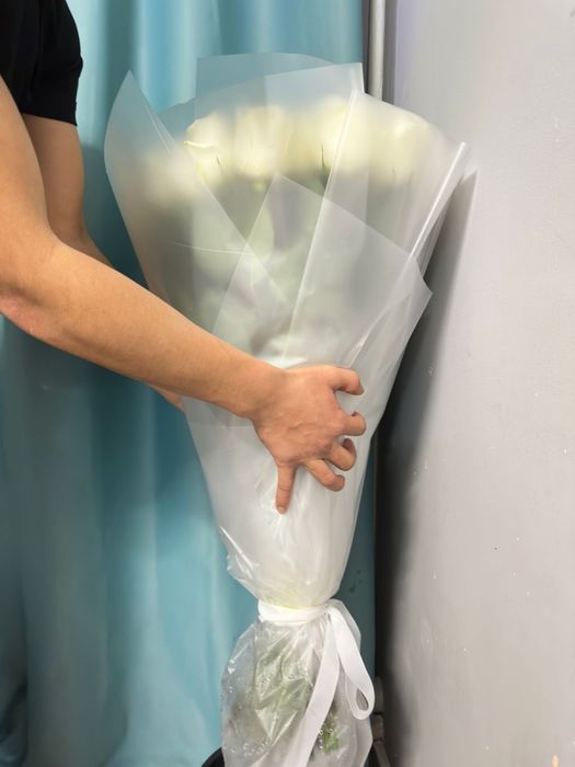 Белые роза 51шт 80 см