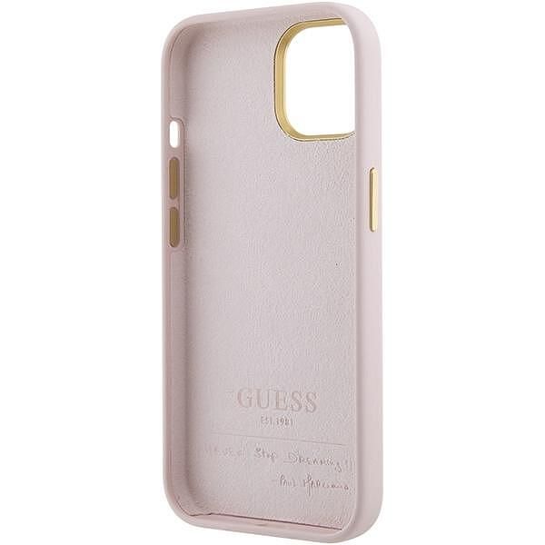Guess guhcp15ssmbslp iphone 15 / 14 / 13 6.1" pink hardcase silicone s