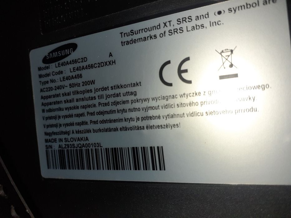 TV Samsung, nu functioneaza, pentru piese