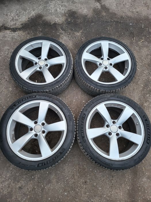 Джанти със зимни гуми мишелин 18 цола  спорт пакет 5х112 централен отв