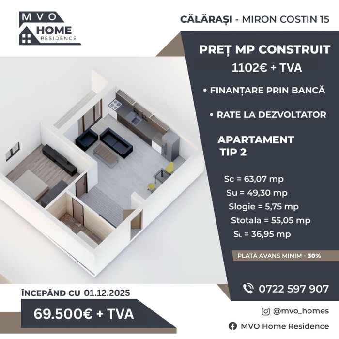 Apartamente noi Călărași zona Petrom Sloboziei