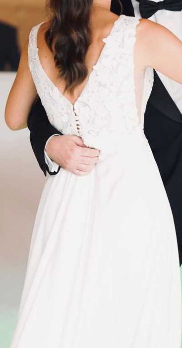 Rochie mireasa S - M matase naturala