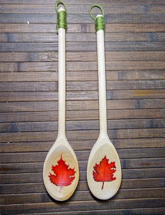 Ръчно рисувани дървени лъжици