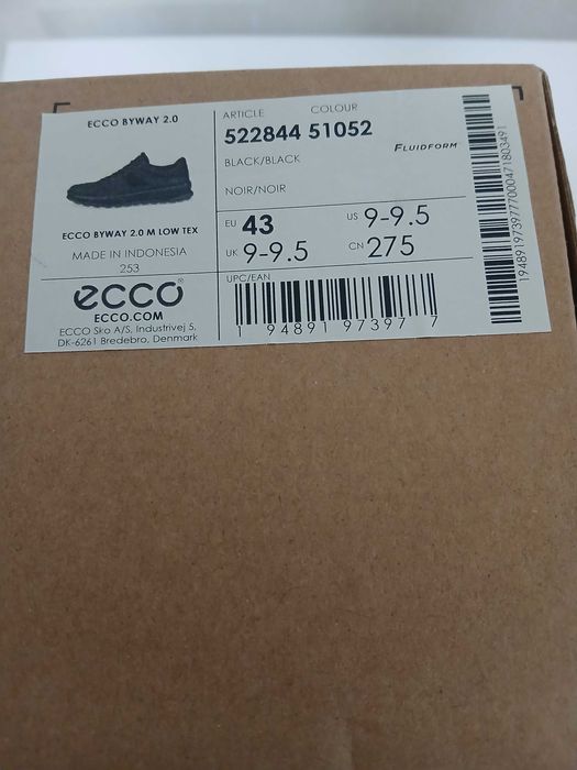 Обувки Ecco, нови, естествена кожа, 43 номер