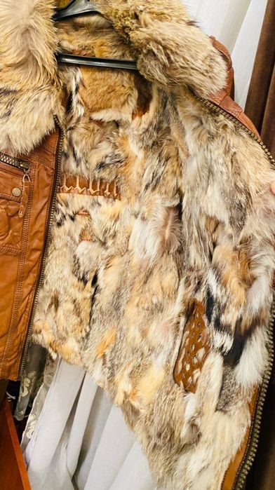 Кожаная куртка с мехом