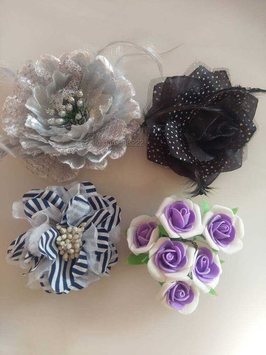 Бмжута Брошка с камъни и винтидж