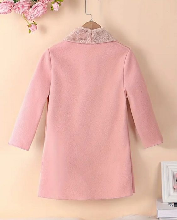 Palton elegant pt fetițe Roz prăfuit