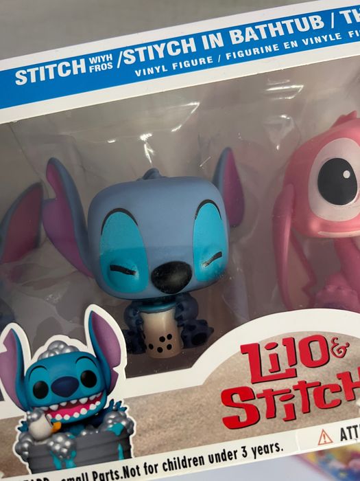 Лот играчки - фигурки и касичка Стич, Stitch, бутилка за вода, креативен комплект сфера с русалка